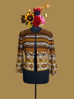 Jessica Howard patterned linen jacket